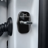 Tartozékok 2023-hoz 2024 Jeep Avenger belső ajtócsat borító díszítő matricák autóalkatrészek szénszálas fekete