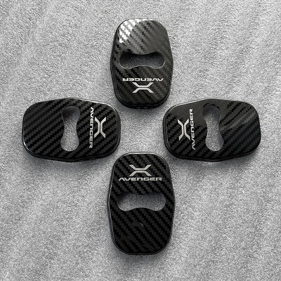 Tartozékok 2023-hoz 2024 Jeep Avenger belső ajtócsat borító díszítő matricák autóalkatrészek szénszálas fekete