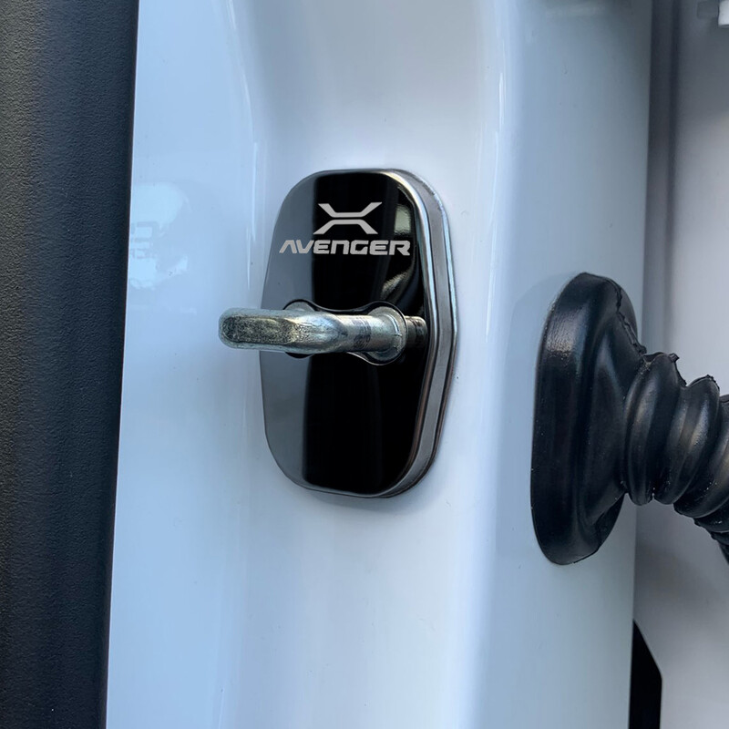 Tartozékok 2023-hoz 2024 Jeep Avenger belső ajtócsat borító díszítő matricák autóalkatrészek szénszálas fekete