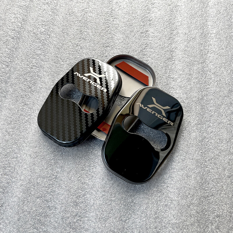 Tartozékok 2023-hoz 2024 Jeep Avenger belső ajtócsat borító díszítő matricák autóalkatrészek szénszálas fekete