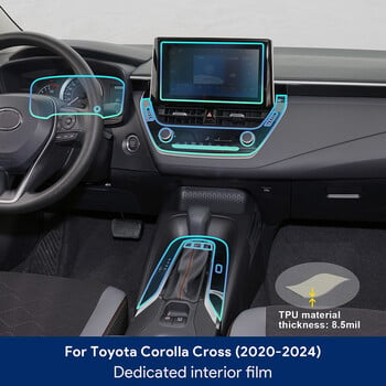 Εσωτερική μεμβράνη TPU για Toyota Corolla Cross 2020 2021 2022 2023 2024 Προστατευτικό αυτοκόλλητο αυτοκινήτου 10,5 ιντσών Οθόνη πλοήγησης κατά των γρατσουνιών