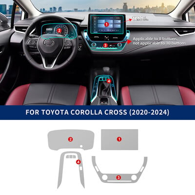 Εσωτερική μεμβράνη TPU για Toyota Corolla Cross 2020 2021 2022 2023 2024 Προστατευτικό αυτοκόλλητο αυτοκινήτου 10,5 ιντσών Οθόνη πλοήγησης κατά των γρατσουνιών