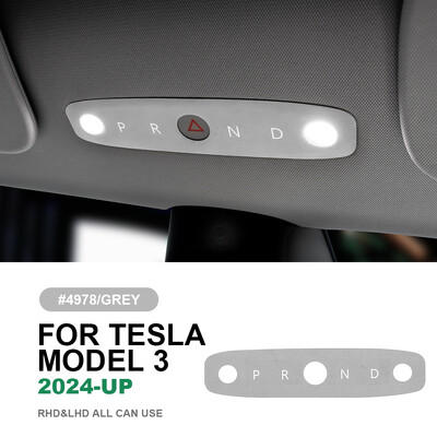 KUNGKIC Itališki zomšiniai skaitymo šviesos rėmo apdailos lipdukai, skirti Tesla Model 3 Highland 2024-Up Decor automobilių interjero priedams