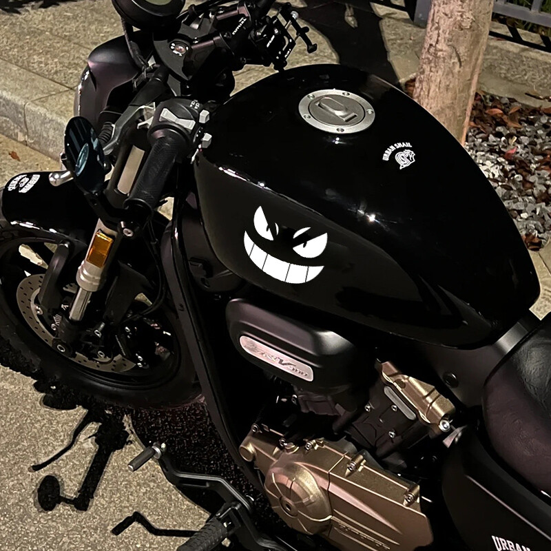 Kreatívne nálepky na auto s diabolským smajlíkom, elektrické auto, motocykel, modifikácia karosérie motocykla, dekorácia palivovej nádrže na prilbu