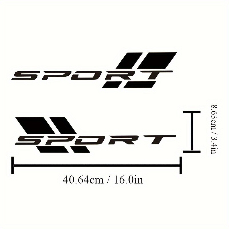 Autocolante pentru sport auto Autocolante de vinil de 16 inch potrivite pentru autocolante pentru uși laterale autocolante impermeabile pentru autovehicule Sport autocolante cu litere
