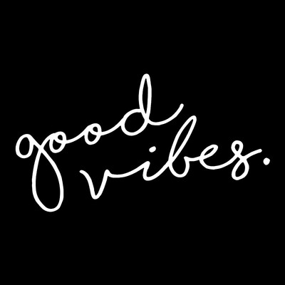 Vinylová nálepka Good Vibes s vyrezávaným povrchom, vodeodolná, na auto, na karosériu, nárazník, zadné okno, notebook. Vyberte veľkosť #S60195