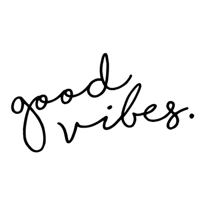 Vinylová nálepka Good Vibes s vyrezávaným povrchom, vodeodolná, na auto, na karosériu, nárazník, zadné okno, notebook. Vyberte veľkosť #S60195