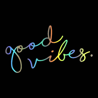 Vinylová nálepka Good Vibes s vyrezávaným povrchom, vodeodolná, na auto, na karosériu, nárazník, zadné okno, notebook. Vyberte veľkosť #S60195