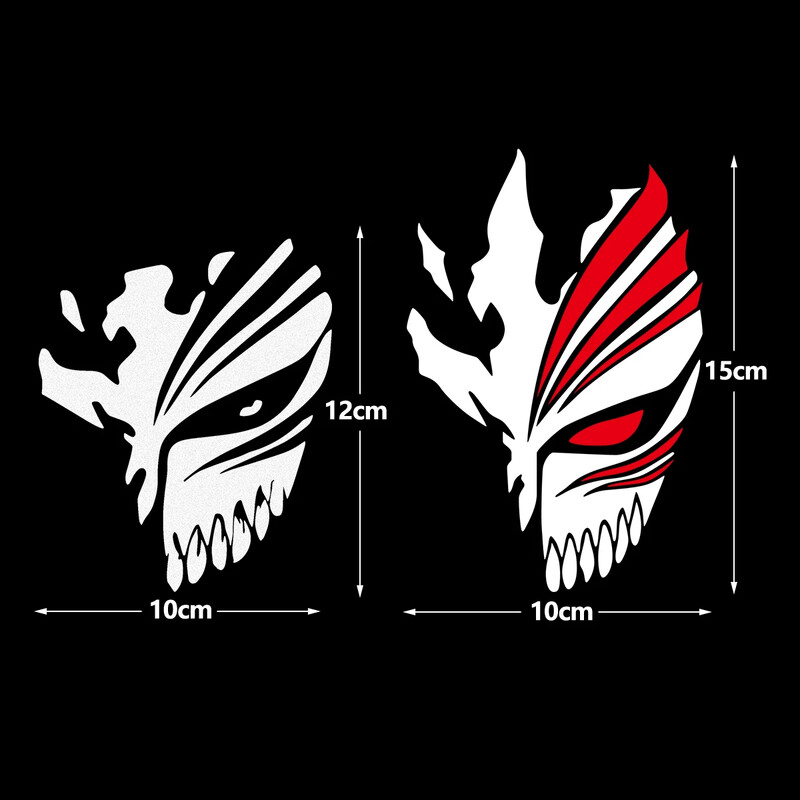 Nové posmrtné masky Anime JDM motocyklové nálepky na predné sklo, okno palivovej nádrže, motocyklovú prilbu, dekoratívne vinylové nálepky