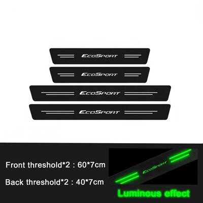 Világító autó küszöbvédő Ecosport Badge Focus F150 Fusion Escape-hez hátsó csomagtartó lökhárító küszöbmatrica tartozékok