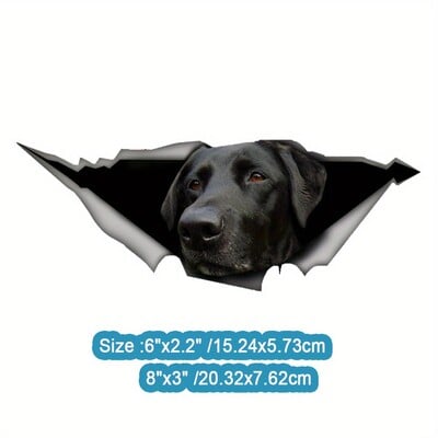 Samolepky na auto s labradorským vzorom, vinylové nálepky na auto, 3D efekty, nálepky na notebook, fľašu, nákladné auto, telefón, motocykel, okno, nástenné nálepky na poháre.