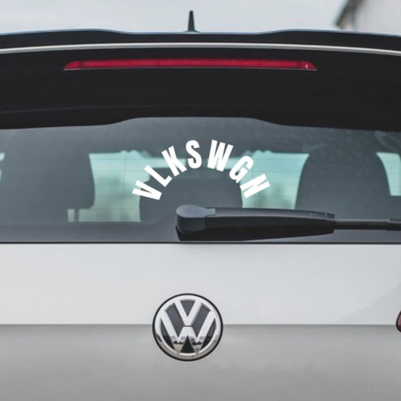 VLKSWGN Samolepky na auto so zadným stieračom, nemecký vinylový text, dekoratívne nálepky, štýl auta pre nákladné autá, obytné autá, karavany