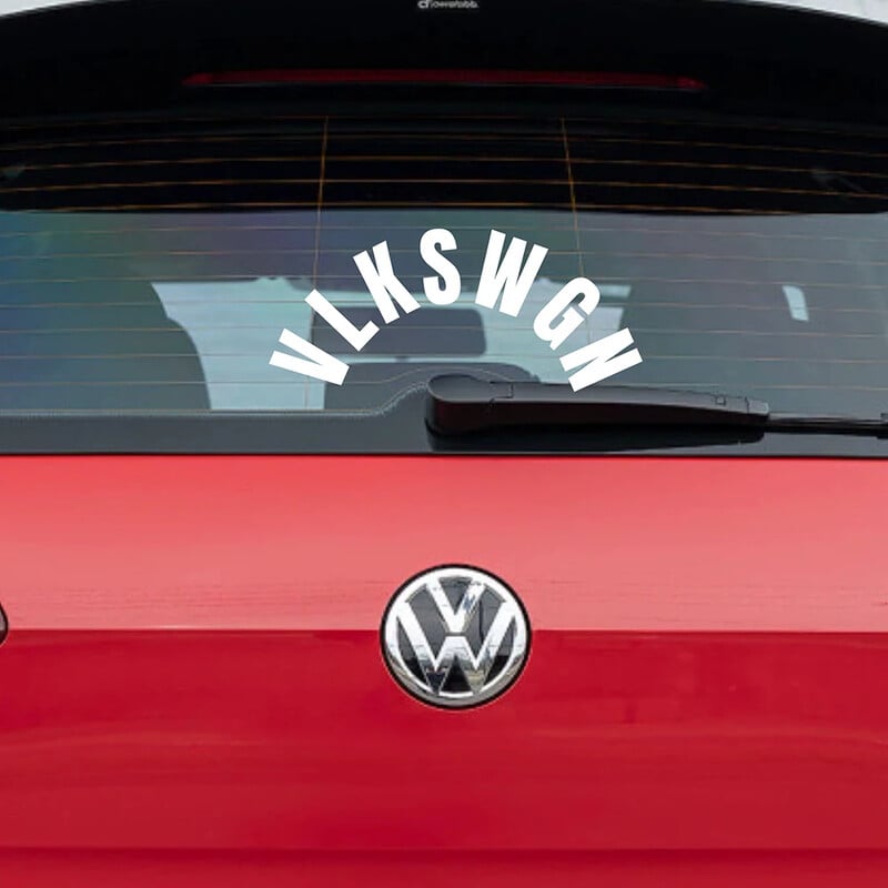 VLKSWGN Samolepky na auto so zadným stieračom, nemecký vinylový text, dekoratívne nálepky, štýl auta pre nákladné autá, obytné autá, karavany