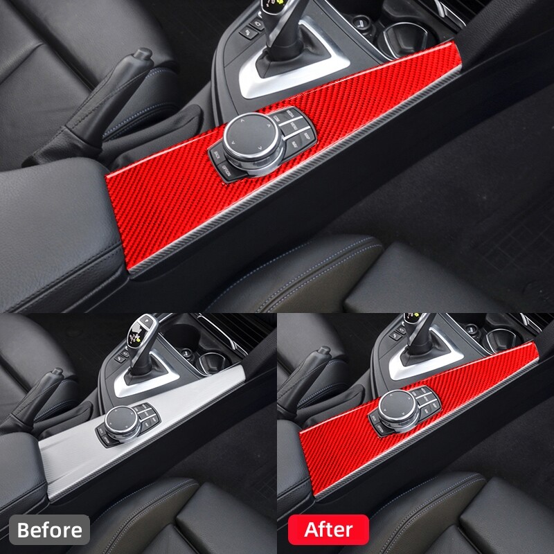 Pentru BMW Seria 3 GT F30 F34 2013-2018 Accesorii Fibră de Carbon Interior Auto Comandă Centrală Panou Multimedia Trim Cover Autocolante