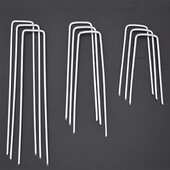 10 vnt. U formos cinkuoto grunto inkarai, kuoliukai, smeigtukai, skirti vejos tvirtinimui, velėnos piktžolių barjeras kraštovaizdžio žolės audinio tinklelis