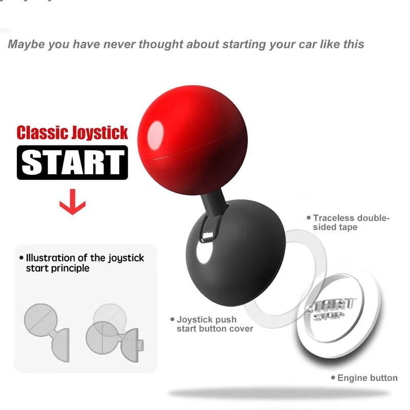 2024 Αυτοκόλλητο Αυτοκόλλητο Κουμπί εκκίνησης Αυτοκόλλητο Μοχλός εκκίνησης κινητήρα Κουμπί διακοπής λειτουργίας αυτοκινήτου Κάλυμμα μίζας κουμπιού εκκίνησης με ένα πάτημα