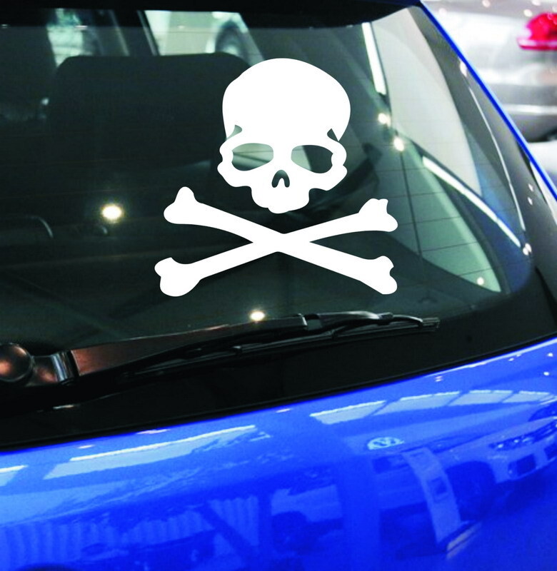 Nálepky na auto Lebky Piráti Vtipná reflexná dekorácia na čelné sklo, nárazník, kufor, uzáver palivovej nádrže, motocyklovú prilbu, notebook C40