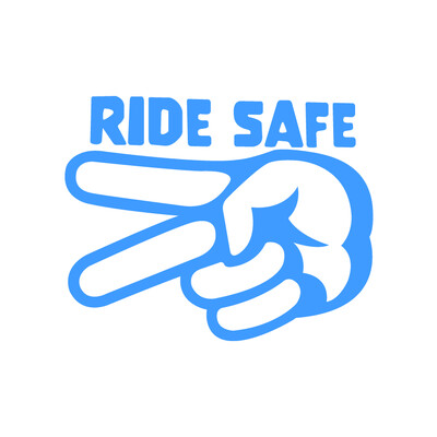 Saugaus važiavimo motociklo pagarbos lipdukai 2 pirštais žemyn viniliniai vandeniui atsparūs nuimami lipdukai dviratininkams, automobilio langas, šalmo puošmena