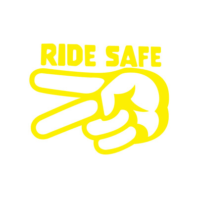 Saugaus važiavimo motociklo pagarbos lipdukai 2 pirštais žemyn viniliniai vandeniui atsparūs nuimami lipdukai dviratininkams, automobilio langas, šalmo puošmena