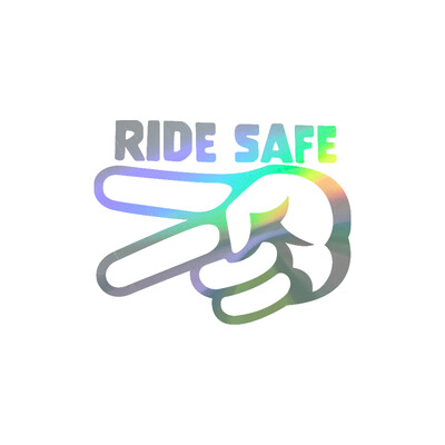 Saugaus važiavimo motociklo pagarbos lipdukai 2 pirštais žemyn viniliniai vandeniui atsparūs nuimami lipdukai dviratininkams, automobilio langas, šalmo puošmena