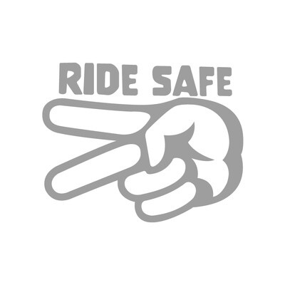 Saugaus važiavimo motociklo pagarbos lipdukai 2 pirštais žemyn viniliniai vandeniui atsparūs nuimami lipdukai dviratininkams, automobilio langas, šalmo puošmena