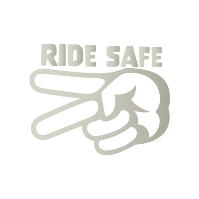 Saugaus važiavimo motociklo pagarbos lipdukai 2 pirštais žemyn viniliniai vandeniui atsparūs nuimami lipdukai dviratininkams, automobilio langas, šalmo puošmena