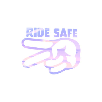 Saugaus važiavimo motociklo pagarbos lipdukai 2 pirštais žemyn viniliniai vandeniui atsparūs nuimami lipdukai dviratininkams, automobilio langas, šalmo puošmena