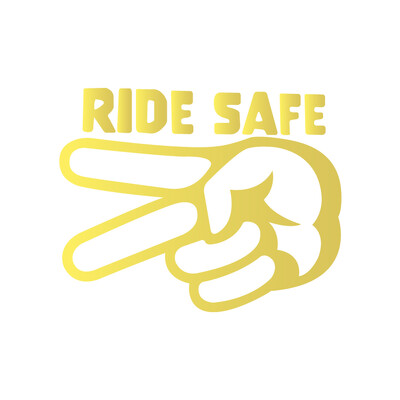 Saugaus važiavimo motociklo pagarbos lipdukai 2 pirštais žemyn viniliniai vandeniui atsparūs nuimami lipdukai dviratininkams, automobilio langas, šalmo puošmena