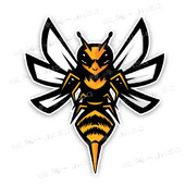 Automobilio lipdukas Įdomus mielas animacinių filmų širšių spalvotas PVC grafinis dekoravimas vandeniui atsparaus dangtelio įbrėžimų lipdukas