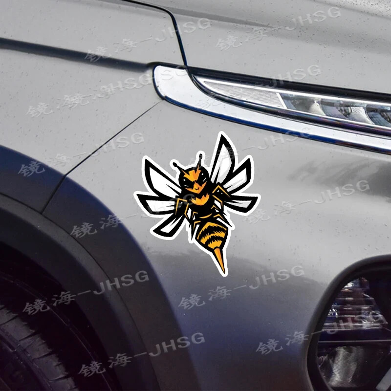 Automobilio lipdukas Įdomus mielas animacinių filmų širšių spalvotas PVC grafinis dekoravimas vandeniui atsparaus dangtelio įbrėžimų lipdukas