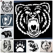 Kreatívne nálepky Fiercely Bear Voiture, vodotesné vinylové nálepky na auto s vtipnou bláznivou mačkou, príslušenstvo pre Mazda Cruze Peugeot