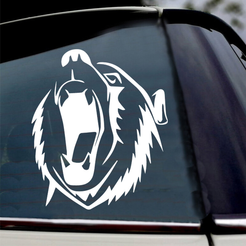Kreatívne nálepky Fiercely Bear Voiture, vodotesné vinylové nálepky na auto s vtipnou bláznivou mačkou, príslušenstvo pre Mazda Cruze Peugeot
