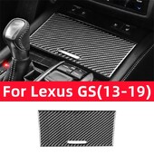Lexus GS 2013-2019 autóbelső tartozékaihoz szénszálas autó központi tárolódoboz panel díszítő keret burkolat borító matricák