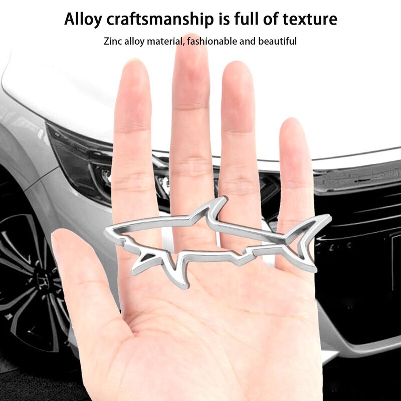 3D kovová nálepka na auto s dutou rybou, emblémom žraloka, odznakom, nálepkami na automobily, motocykle, počítačom, uzáverom palivovej nádrže, príslušenstvom