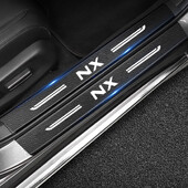 Placă de ușurare a pragului ușii mașinii din fibră de carbon pentru protecția portbagajului cu logo NX Garnitură de protecție anti-zgârieturi Accesorii pentru panoul ușii