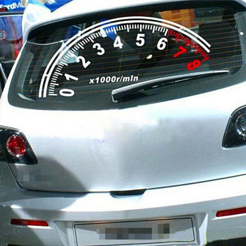 BEMOST Reflexná samolepka na zadné okno auta, rýchlomer, športové, štýlové, nálepky na auto, 60*30 cm, doplnky, styling auta