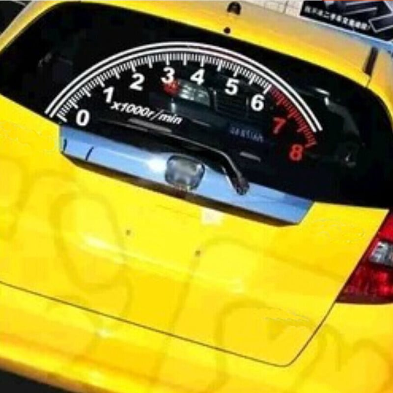BEMOST Reflexná samolepka na zadné okno auta, rýchlomer, športové, štýlové, nálepky na auto, 60*30 cm, doplnky, styling auta