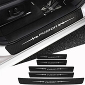 Autocolante anti zgârieturi pentru pragul ușii mașinii, stil pentru insigna Fusion, fibră de carbon, portbagaj, hayon, autocolante, accesorii pentru bandă