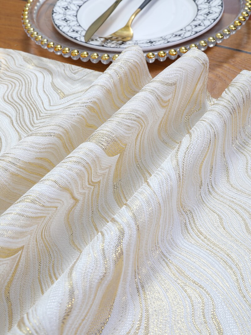 Arany asztali futók, hőálló vinil asztali futók, vízálló és mosható étkezőasztali futók partikhoz