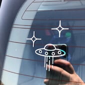 Samolepky na auto s UFO, vesmírnym mimozemšťanom, vinylové nálepky na okno, dvere, čelné sklo, interiérové nálepky, vodeodolné PVC vyrezané nálepky