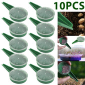 Seed Spreaders Hand Dial Garden Seeder Sower with Adjustable Hole Multi-function Portable Blackish Green για σπορά κηπουρικής