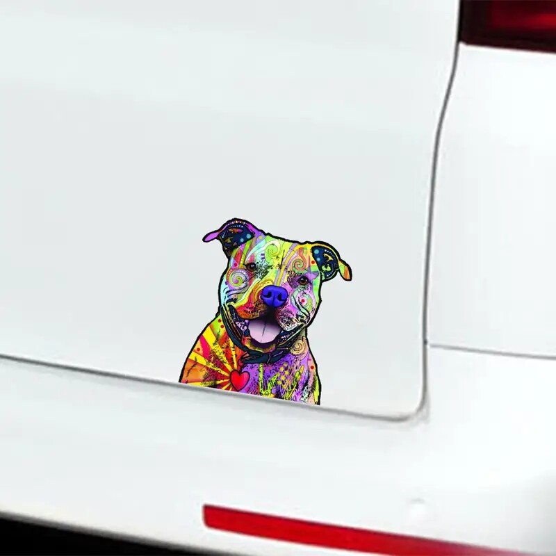 Samolepky na auto s motívom psa Pit Bull, vinylové nálepky na okná, nárazníky, notebooky, vodotesné doplnky do auta