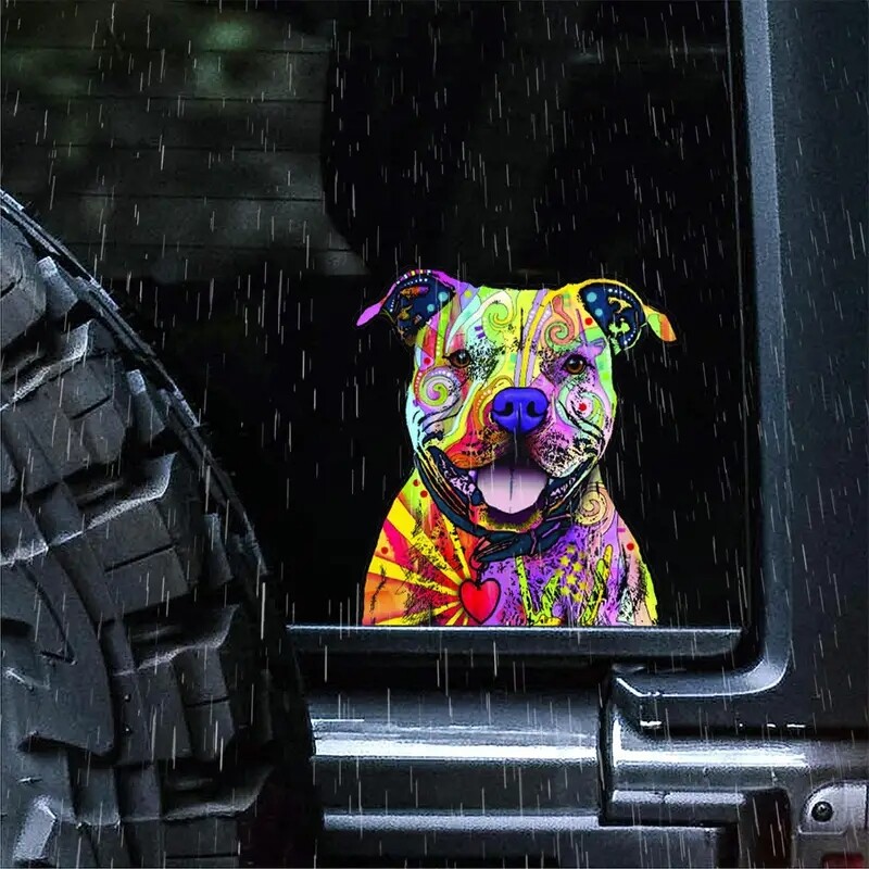 Samolepky na auto s motívom psa Pit Bull, vinylové nálepky na okná, nárazníky, notebooky, vodotesné doplnky do auta