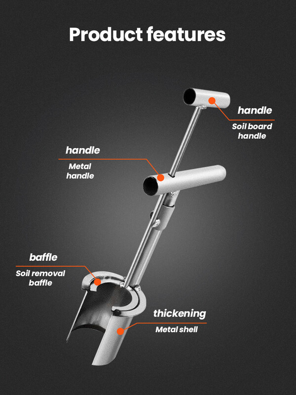 Sodo statinė persodinamoji skylė kasimo kastuvas sustorėjusių metalinių sodinukų sodinimo ir persodinimo įrankiai