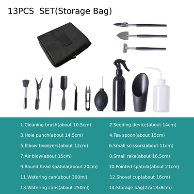 Mini kit de jardiniere de grădină Instrumente pentru plante suculente Set de instrumente de mână pentru grădină Instrument de răsad pentru transplant în miniatură pentru bonsai de interior