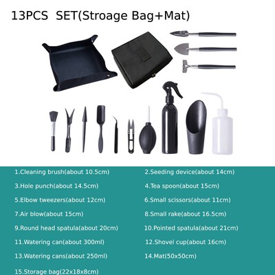 Mini kit de jardiniere de grădină Instrumente pentru plante suculente Set de instrumente de mână pentru grădină Instrument de răsad pentru transplant în miniatură pentru bonsai de interior