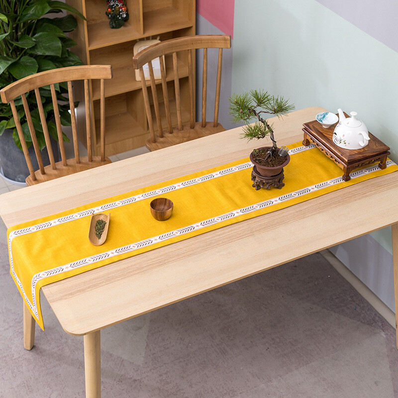 Naujas kiniškas geometrinio rašto kavos staliukas Kavos staliuko bėgelis Mantel televizoriaus spintelė Svetainė Valgomojo Dekoratyvinė stalo vėliava