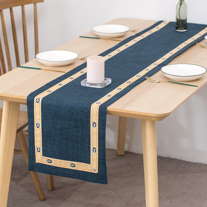 Naujas kiniškas geometrinio rašto kavos staliukas Kavos staliuko bėgelis Mantel televizoriaus spintelė Svetainė Valgomojo Dekoratyvinė stalo vėliava