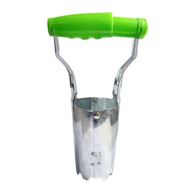 Πυκνωμένο ανοξείδωτο ατσάλι Μεταμοσχευτή σπορόφυτου Σκάβοντας τρύπα σπορά Εργαλείο σπορόφυτου κήπου Φύτευση φυτευτή κυλίνδρων λαχανικών