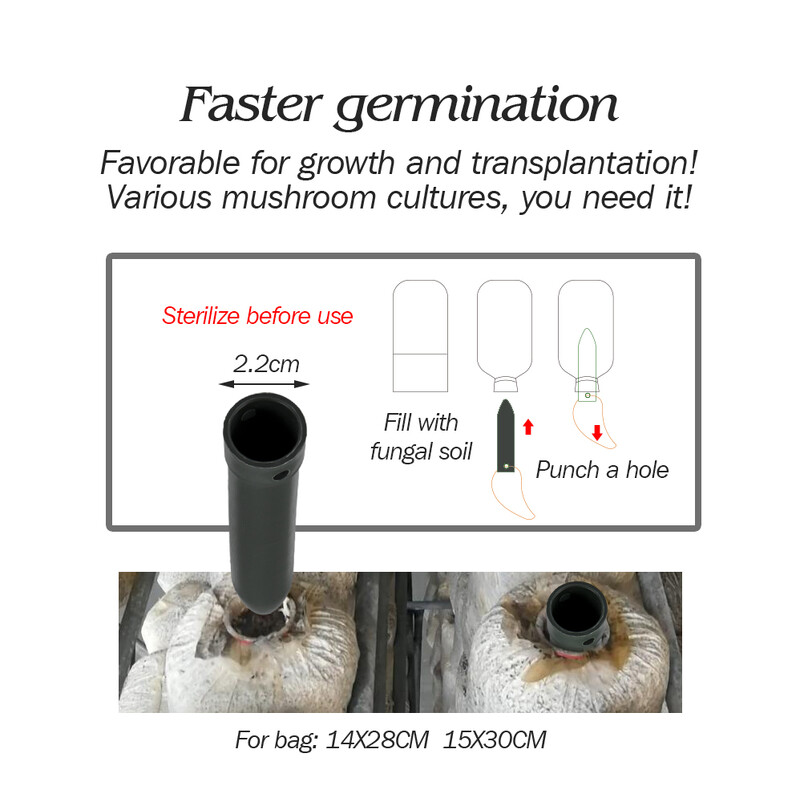 Πλαστικό αυτόκαυστο ραβδί εμβολιασμού μανιταριών βρώσιμα μύκητες που αναπτύσσονται για εξωτερική φάρμα ωοτοκίας μύκητας Εργαλεία κήπου γρήγορης ανάπτυξης